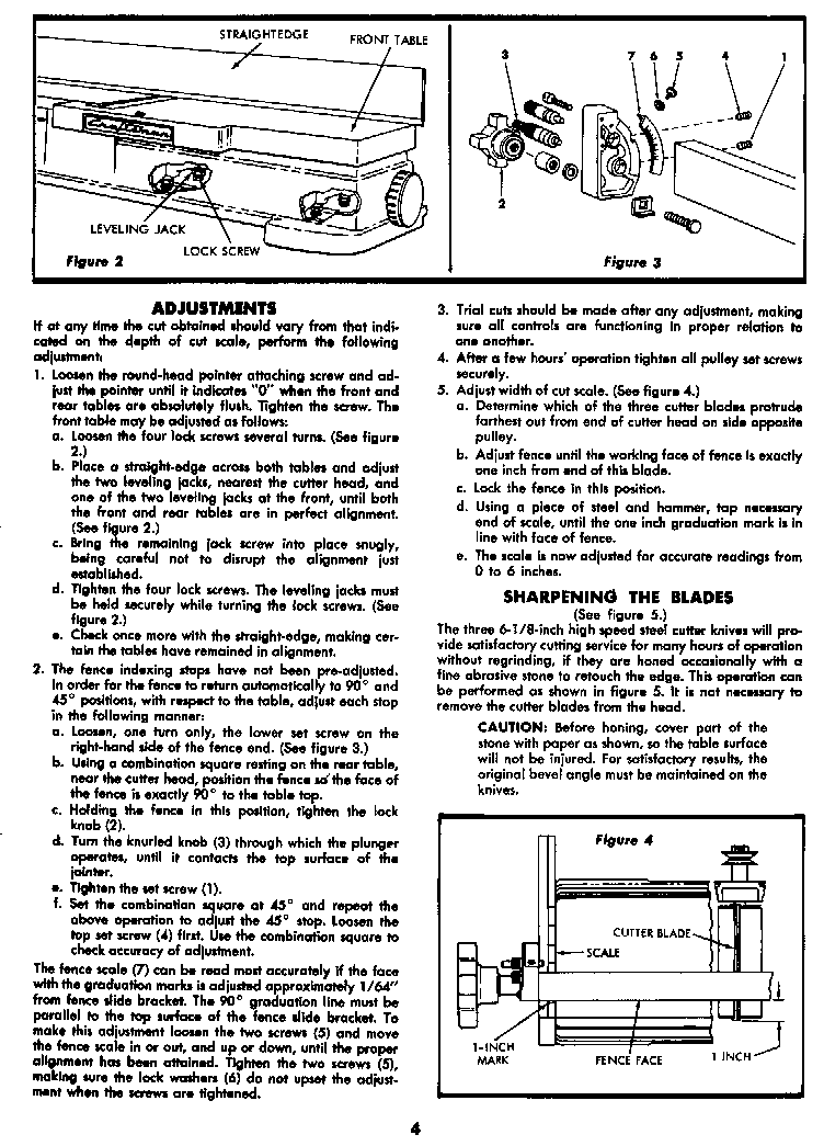 The following includes all pages for the Jointer manual except page 2